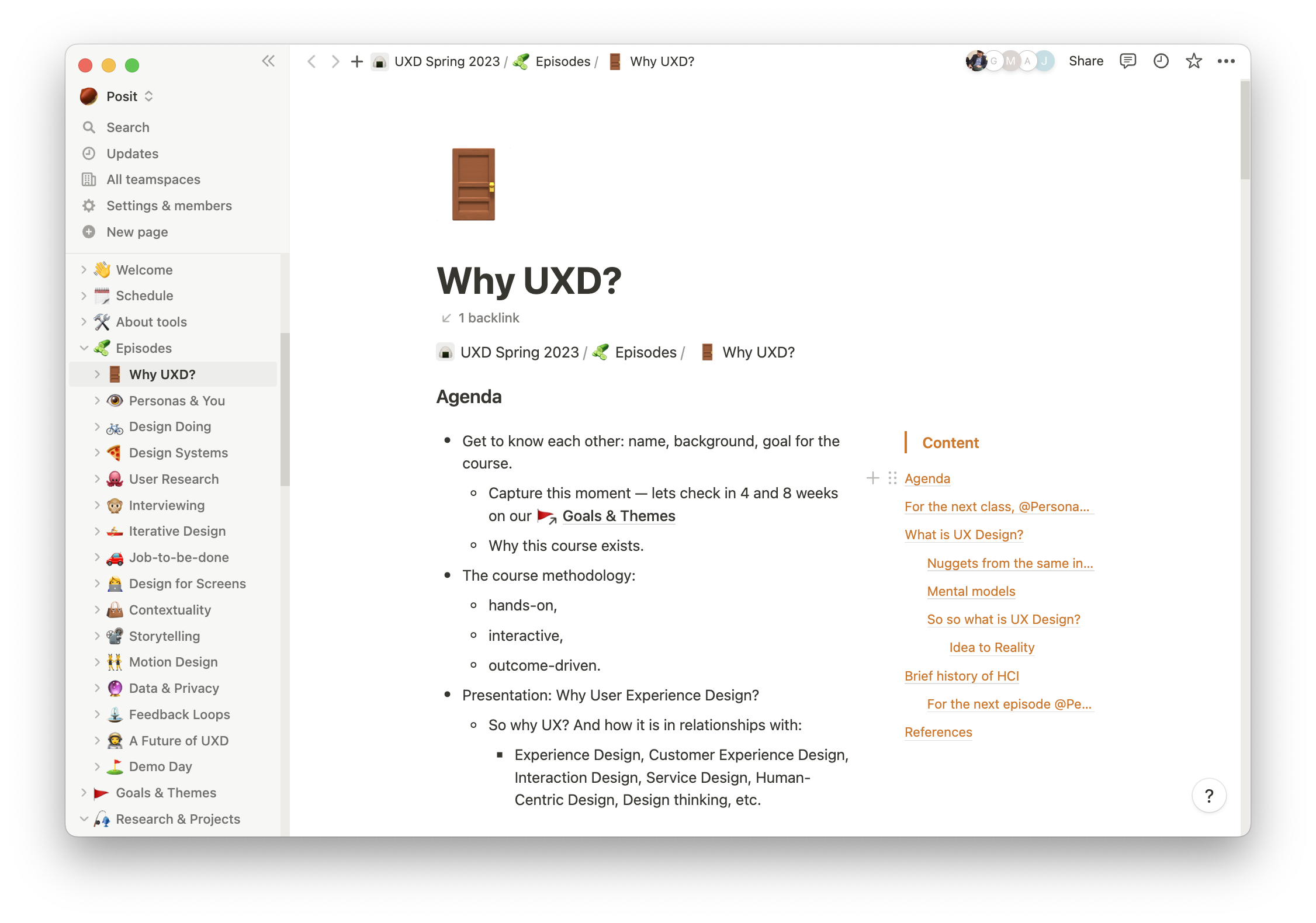 UXD Course in session — students working together